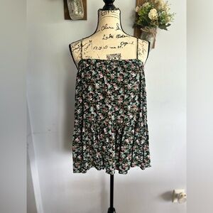 Easel floral print top prairie chic bohemian western adjustable strap